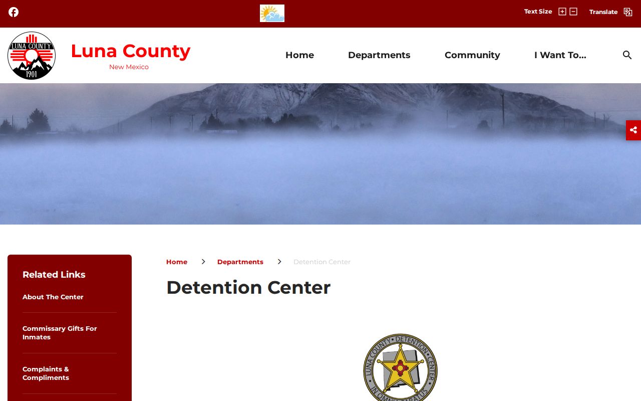 Luna County Detention Center official booking record source
